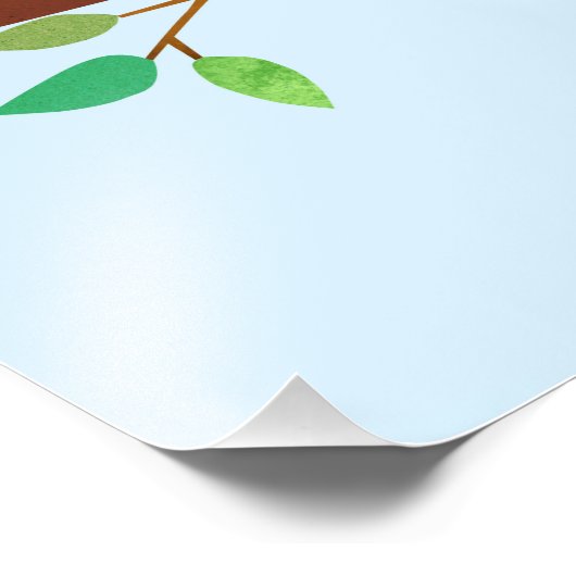 Impression Photo Oiseaux chantant (Coin)