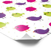 Impression Photo Oiseaux colorés mignons (Coin)