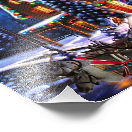 Impression Photo Old Man Santa Claus and Reindeer (Coin)