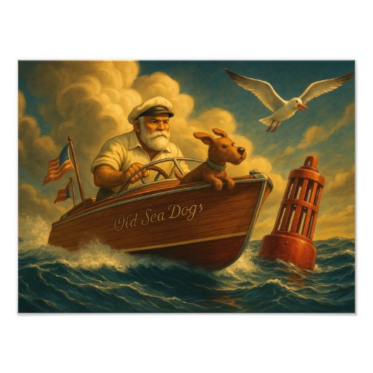 Impression Photo Old Sea Dogs: a sailor and his trusty canine (Devant)