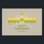 Impression Photo Olive Hanoukka Menorah<br><div class="desc">Un groupe d'olives amusantes se réunissent pour une séance photo et forment une menorah pour envoyer un salut Happy Hanoukka.</div>