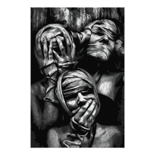 Impression Photo Ombres Faitées : Visages Abstraits