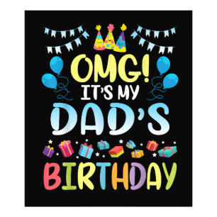 Impression Photo OMG C'est l'anniversaire de mon père, heureux pour