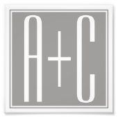 Impression Photo Ongles Classy Couples | Blanc et gris (Devant)