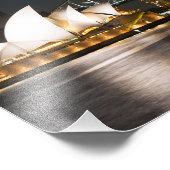 Impression Photo Opéra de Sydney et pont à la tombée de la nuit, Au (Coin)