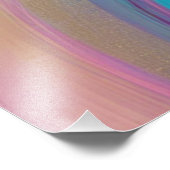 Impression Photo Or Abstrait rose Lilac Turquoise (Coin)