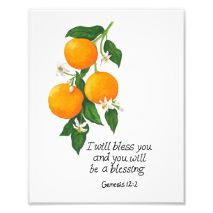 Impression Photo Orange Fruit Genèse 12:2