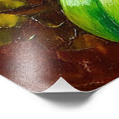 Impression Photo Orchidées blanches avec feuilles vertes (Coin)