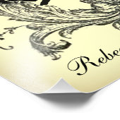 Impression Photo Ornate Flourish Swirls Vintage Wedding (Coin)