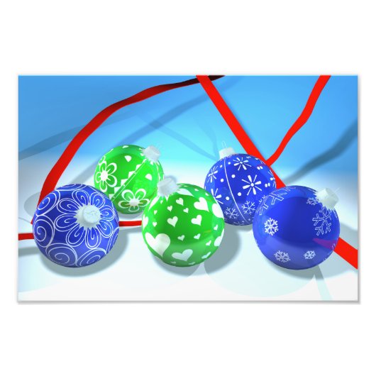 Impression Photo Ornements de Noël (Devant)