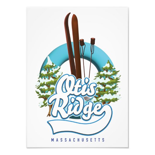 Impression Photo Otis Ridge Massachusetts logo ski (Devant)