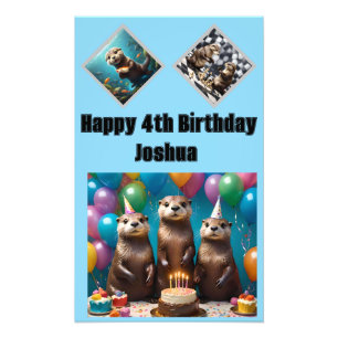 Impression Photo Otter Triplets Anniversaire,