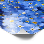 Impression Photo Oublie-moi pas Motif de fleurs (Coin)