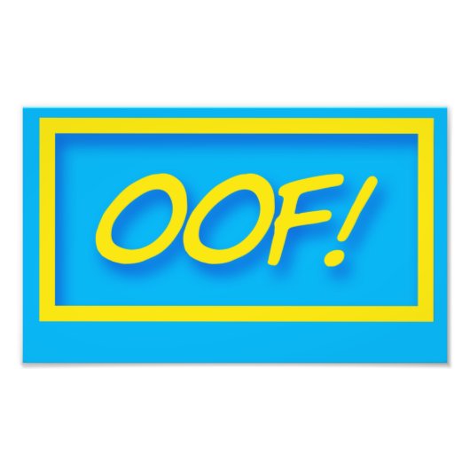 Impression Photo Ouf ! Gamer disant citation (Devant)