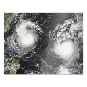 Impression Photo Ouragan Saomai et tempête tropicale Bopha