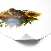 Impression Photo Ours aux fleurs (Coin)