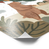 Impression Photo Ours dans la forêt Aquarelle imprimé (Coin)