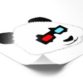 Impression Photo Ours de panda avec lunettes 3D (Coin)