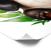 Impression Photo Ours De Panda Transparent Avec Fleurs (Coin)