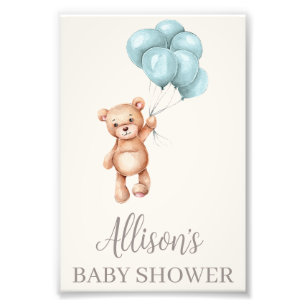 Impression Photo Ours en peluche avec ballons