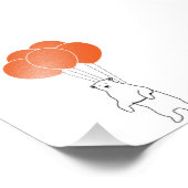 Impression Photo Ours polaire volant avec ballons (Coin)