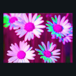 Impression Photo Oxeye Daisy Meadow Pop Art Style<br><div class="desc">Fleurs de marguerite à oeil rouge d'été. pré sauvage. numériquement manipulé la photographie florale pour la faire paraître différente. Style Pop Art.</div>