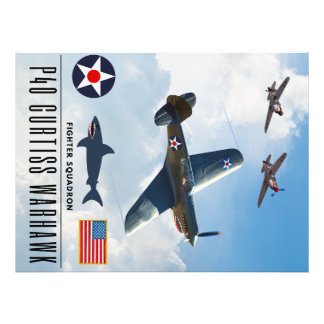 IMPRESSION PHOTO P-40 CURTISS WARHAWK SQUADRON