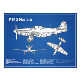 Impression Photo P-51D Mustang - Plan d'avion ABD