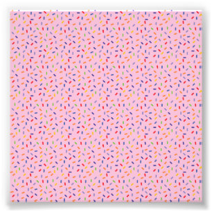 Impression Photo Paillettes Arc-en-Ciel Confettis Rose Clair