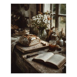 Impression Photo Pain de campagne au levain & Fleurs sauvages