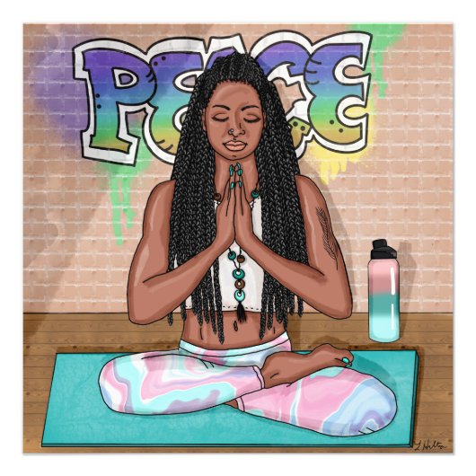 Impression Photo Paix et méditation Art urbain (Devant)