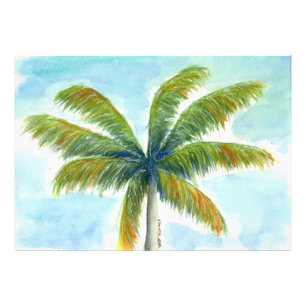 Impression Photo Palmier Tropical Beach par beau temps