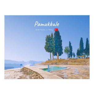 Impression Photo Pamukkale, Turquie - Piscines thermales