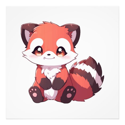 Impression Photo panda rouge mignon (Devant)