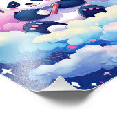 Impression Photo Pandas arc-en-ciel (Coin)
