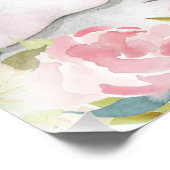 Impression Photo Panneau Baby shower de ballon rose floral Boho (Coin)