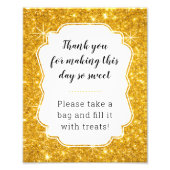 Impression Photo Panneau Baby shower Gold Candy Buffet (Devant)