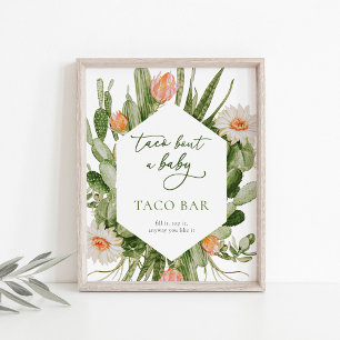 Impression Photo Panneau Baby shower Taco Bar