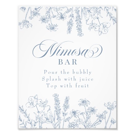 Impression Photo Panneau Boho Periwinkle Fleur sauvage Mimosa Bar (Devant)