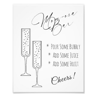 Impression Photo Panneau d'affichage de la barre Mom-osa