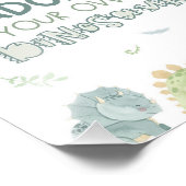 Impression Photo Panneau d'anniversaire Adopté Votre Propre Dinosau (Coin)