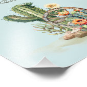 Impression Photo Panneau de bottes de cactus de fête de rodéo de ca (Coin)