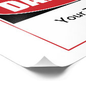 Impression Photo Panneau de danger personnalisable (Coin)