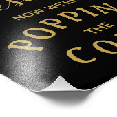 Impression Photo Panneau de Faire-part OR et FIANÇAILLES noir (Coin)