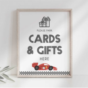 Impression Photo Panneau de fête de voiture de course Cartes et Cad