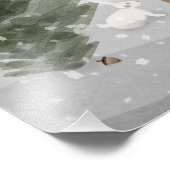 Impression Photo Panneau de l'affiche du Baby shower Boho Woodland  (Coin)