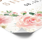 Impression Photo Panneau de Mariage, Fleurs de Mariage, Feuillage (Coin)