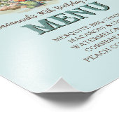 Impression Photo Panneau de menu Personnalisé Turquoise Cactus West (Coin)