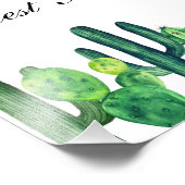 Impression Photo Panneau de réservation de cactus vert. Cactus mari (Coin)