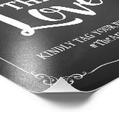 Impression Photo panneau de signalisation mariage de médias sociaux (Coin)